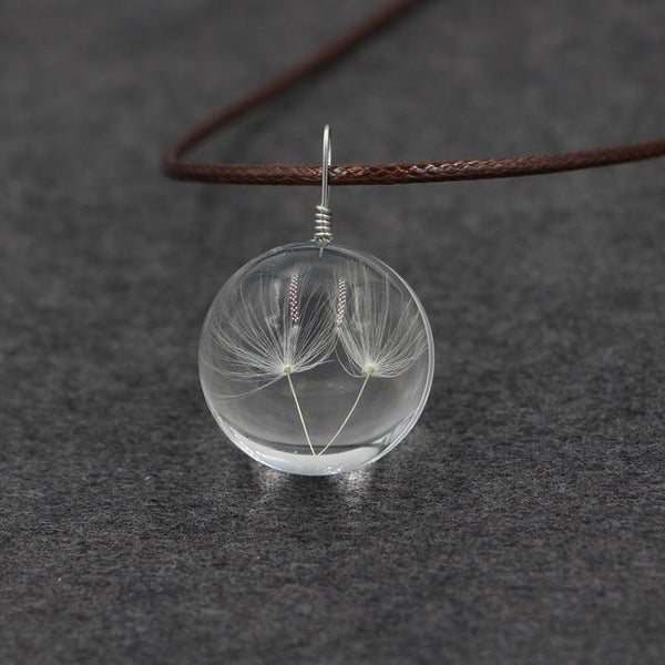 Dandelions pendant necklace