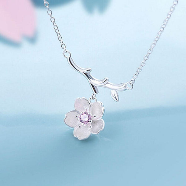 Cherry Blossom Pendant Necklace