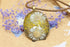 Dried Flower Charms Oval Necklace Pendant