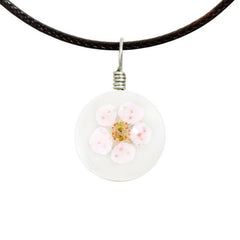 Crystal Glass Ball Dried Flower Necklace