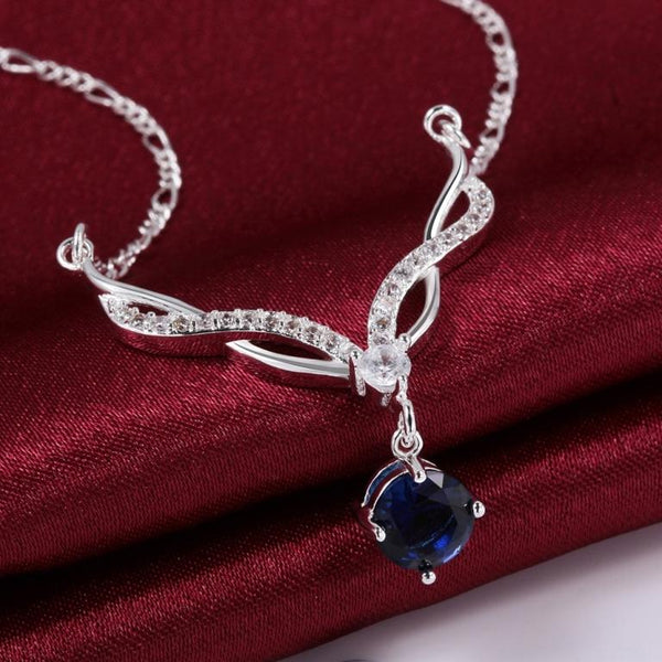 Color Cubic Zircon Pendant Necklace