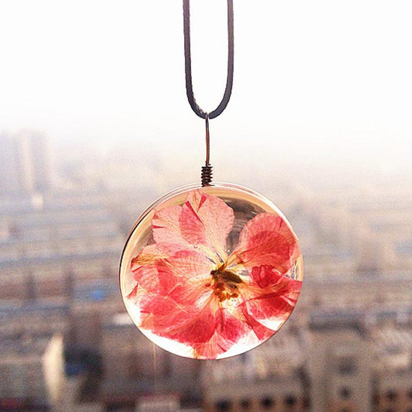 Colorful Real Natural Dried Flower Necklaces