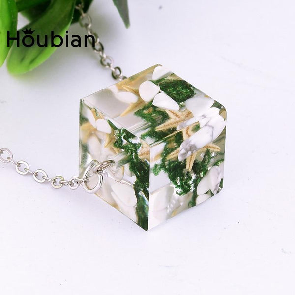 Creative Resin Dry Flower Short Necklace