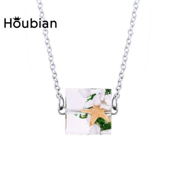 Creative Resin Dry Flower Short Necklace